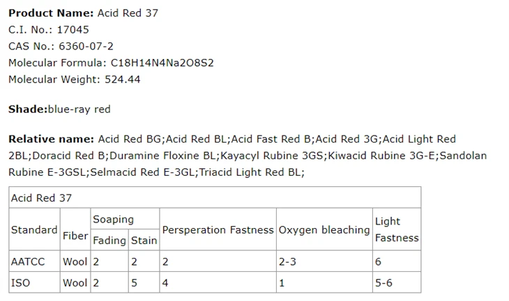 Acid Red BG Acid Red BG